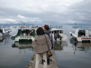 Leaving for Island of the Sun on Lake Titicaca
